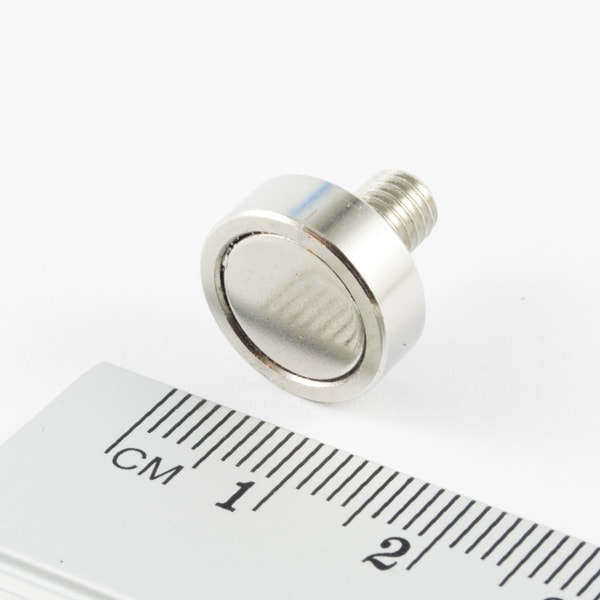 Magnet v
  puzdre s vonkajším závitom 13x4,5 mm, Zn