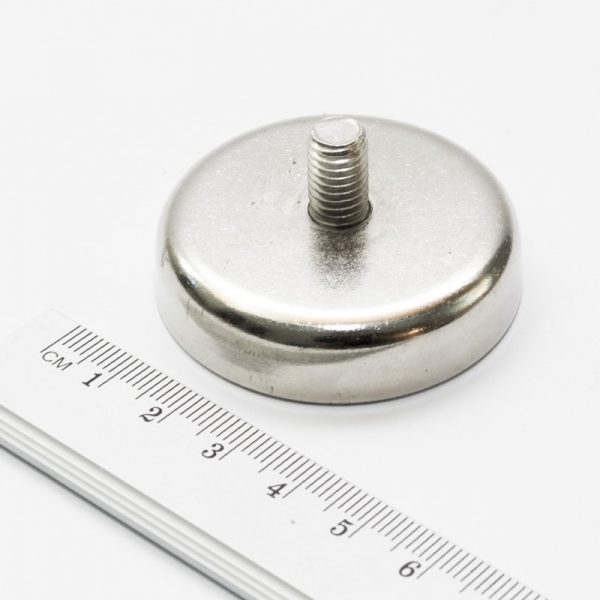 Magnet v puzdre s vonkajším závitom 48x11,5 mm