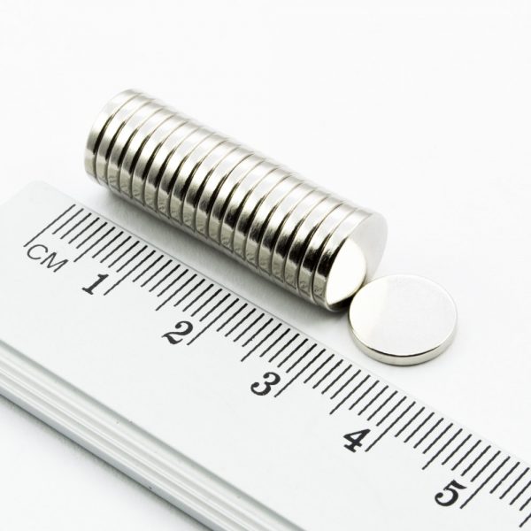 Neodýmový magnet valec 10x1,5 mm - N38