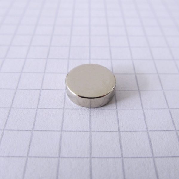 Neodýmový magnet valec 10x2,7 mm - N25