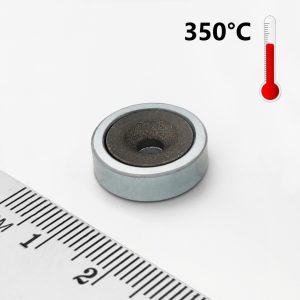 Magnet v puzdre s dierou pre skrutku 16×6 mm (SmCo)