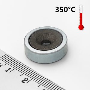 Magnet v puzdre s dierou pre skrutku 20×6 mm (SmCo)