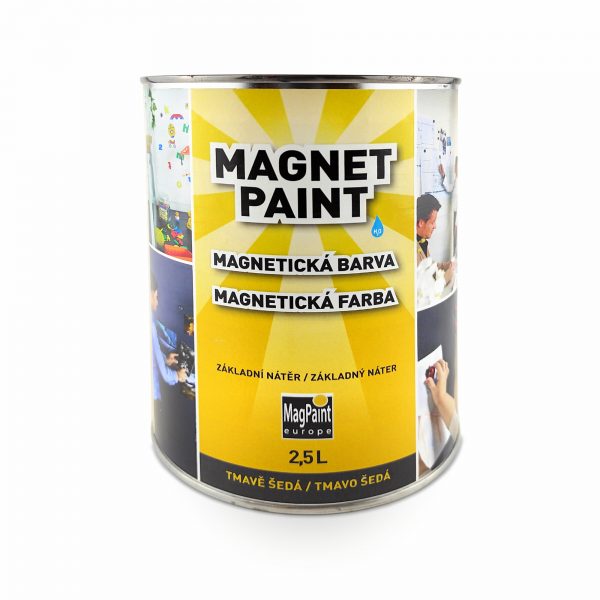 Magnetická farba na stenu 2,5 l sivá