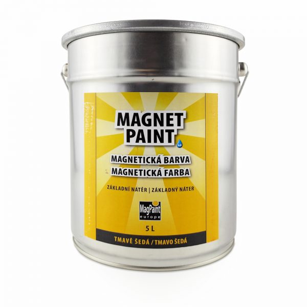 Magnetická farba na stenu 5 l sivá